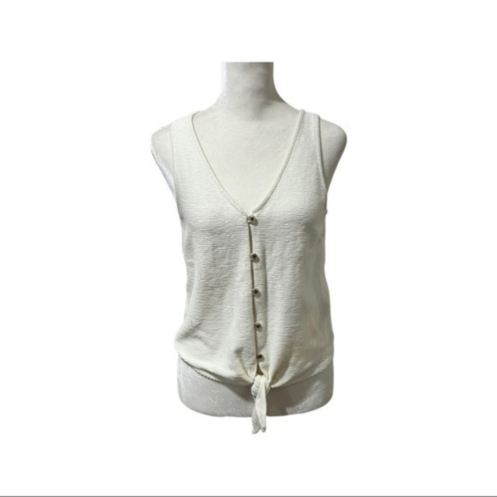 Madewell off white button down sleeveless size s